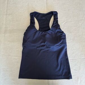Athleta Navy Blue Racerback Tank Top size 34 C